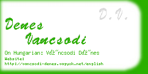 denes vancsodi business card